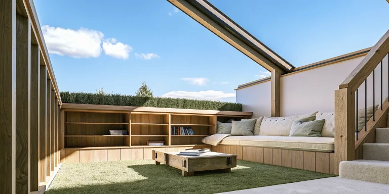 A modern finished basement with large windows, the result of hiring a trusted finishing contractor.