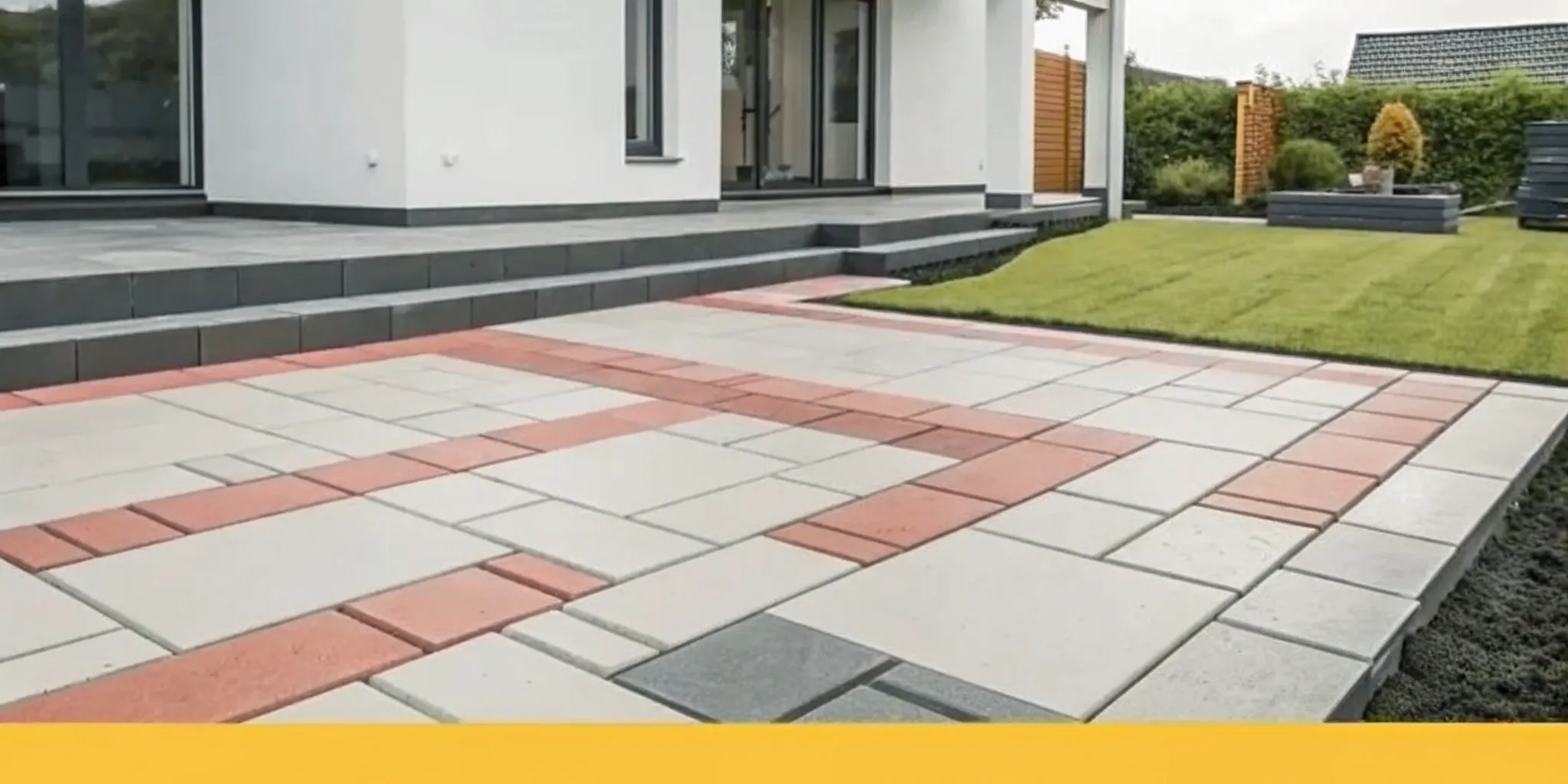 A modern paver patio professionally installed by the right contractor.