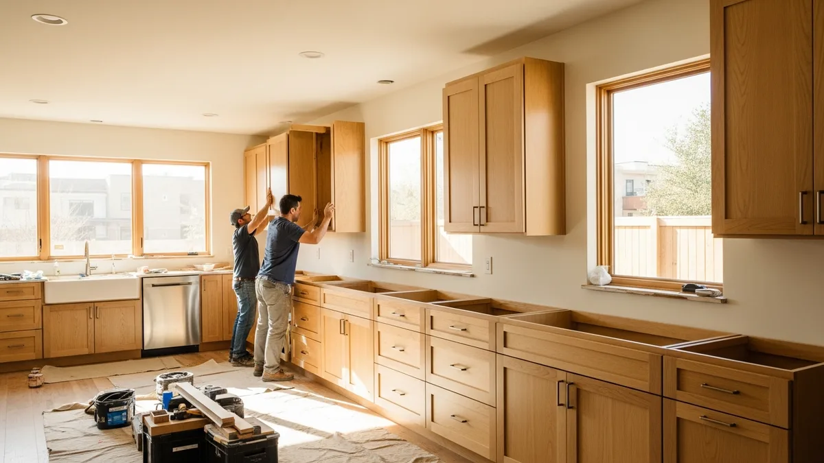 Home renovation project in progress - modern kitchen remodel in Denver Metro Area