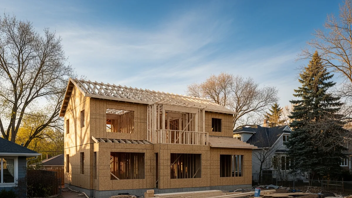 Home addition under construction in Denver residential neighborhood