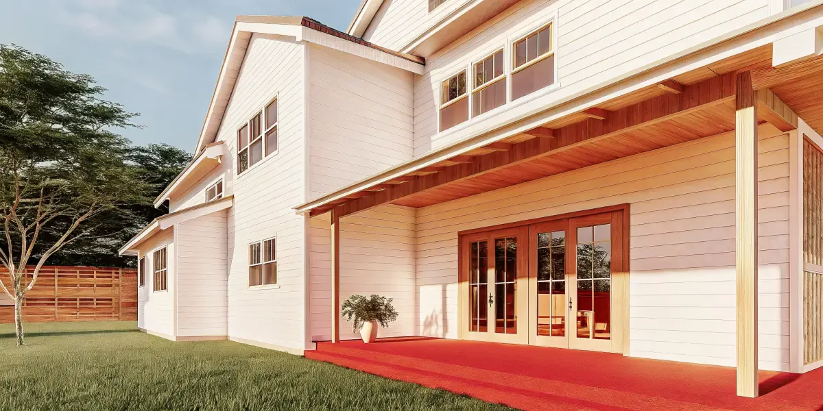 A beautiful suburban home in Denver under bright sunlight showing a freshly painted exterior