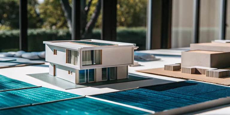 Modern healthy home with large windows, built by professional home builders.