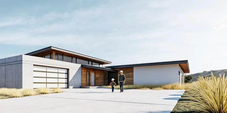 Modern custom home with large windows built by expert Denver custom home builders.