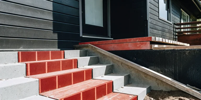 Professional concrete steps and stairs installation on a Denver area residential property