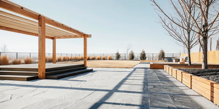 Finished Denver backyard with patio, pergola, and landscaping