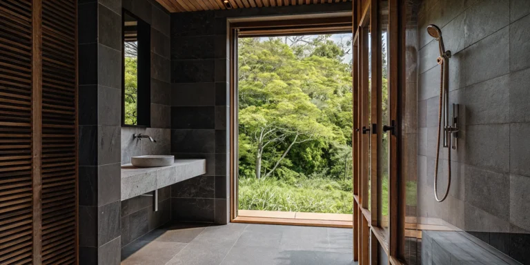 Bathroom ventilation planning with a discreet ceiling exhaust fan