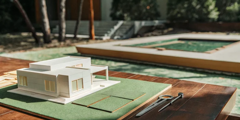 Architectural model for a custom luxury home design-build project.
