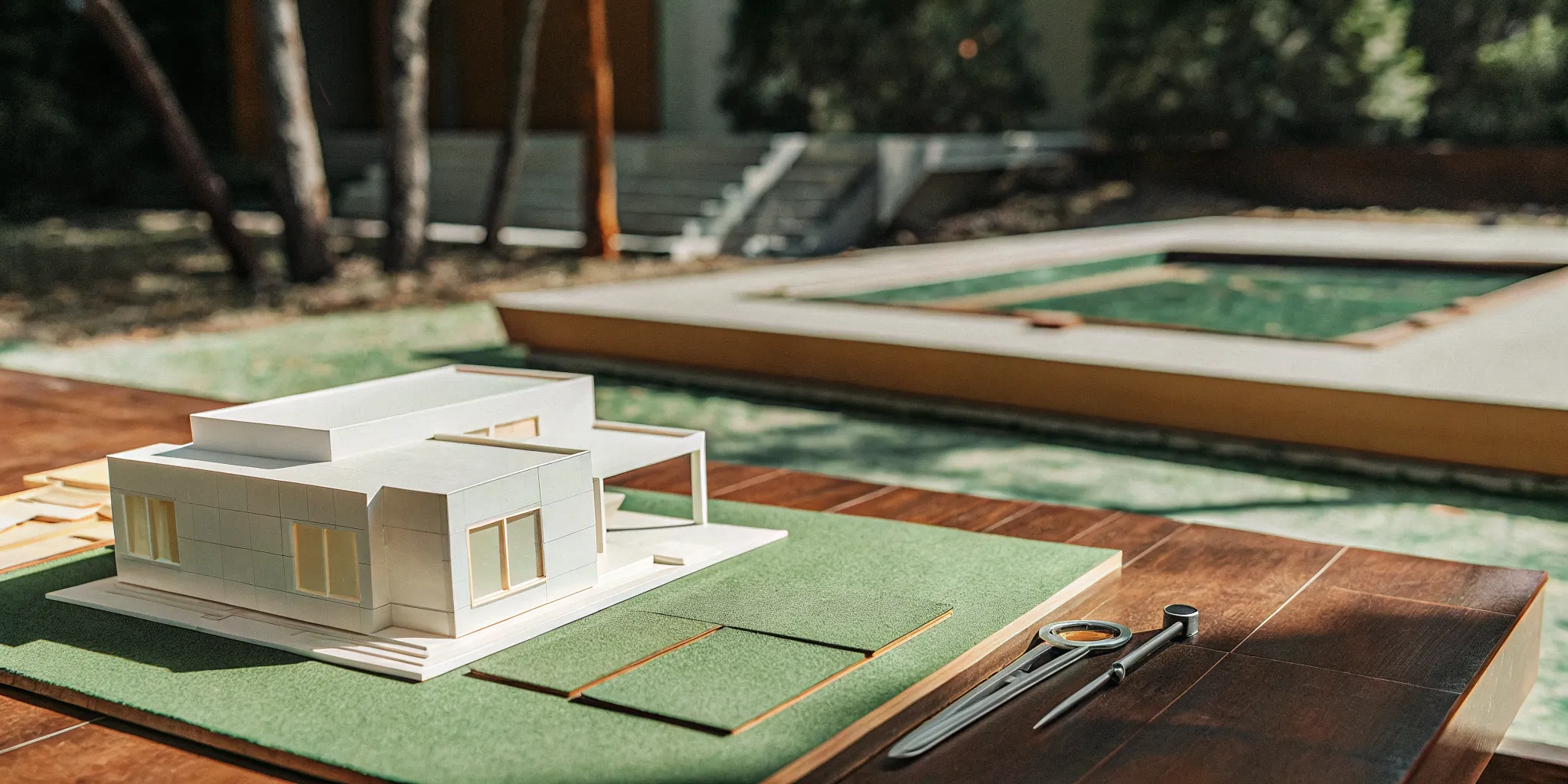 Architectural model for a custom luxury home design-build project.