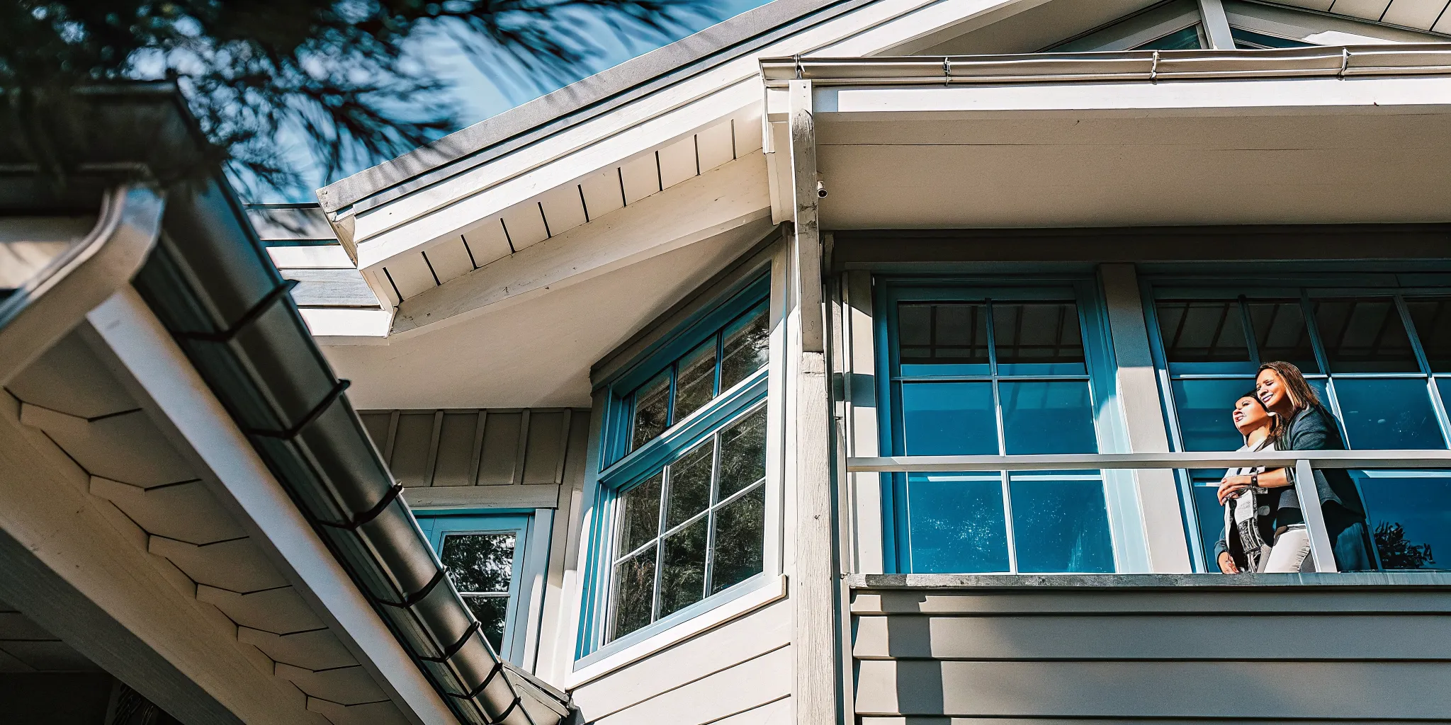 Professional painters offering a color consultation for a home painting project.