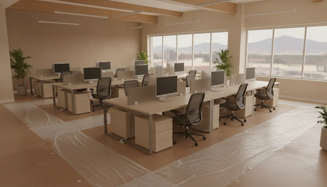 Bright commercial workspace planned for interior painting in the Denver Metro Area