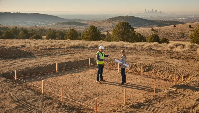 Foundation planning for a new home on a Denver Metro Area residential building site
