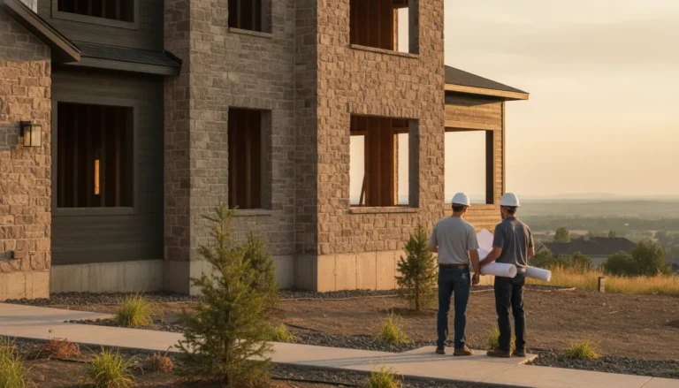 Custom luxury home under construction on a Denver Metro Area lot