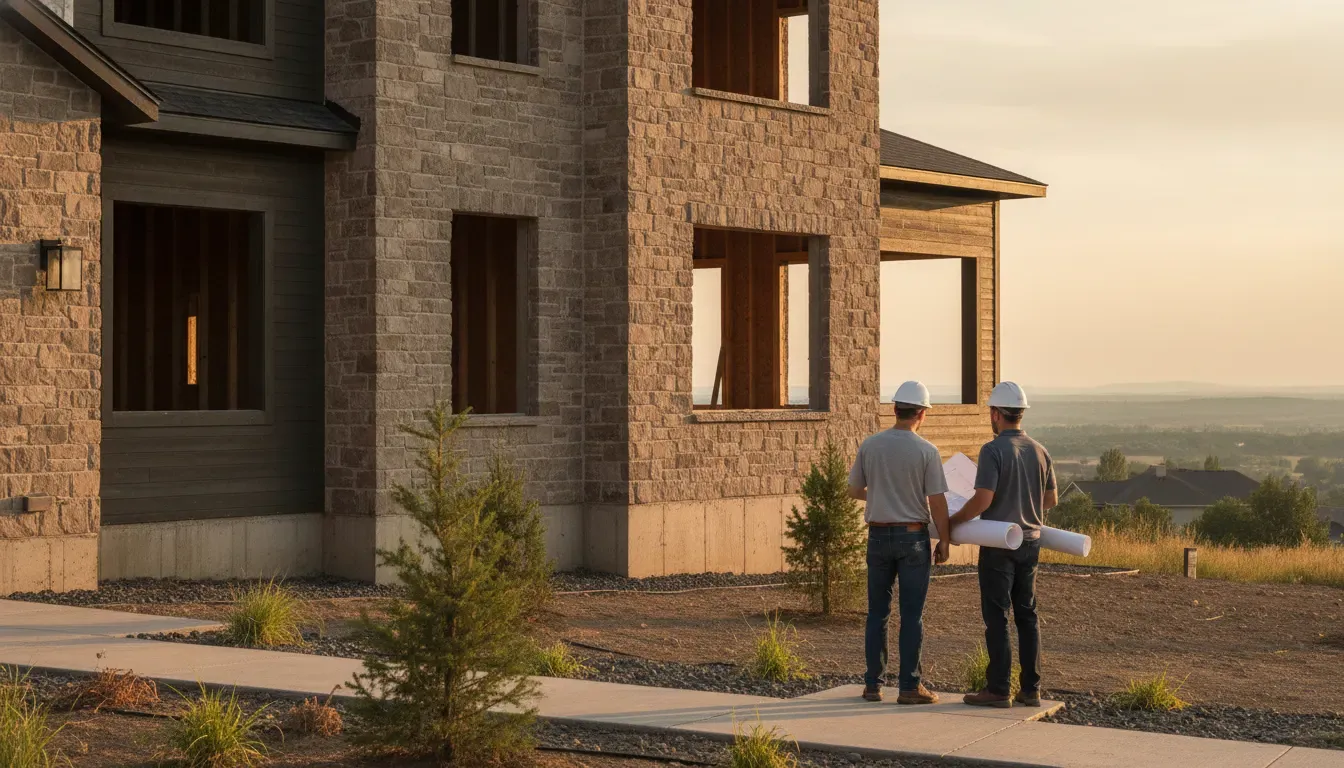 Custom luxury home under construction on a Denver Metro Area lot