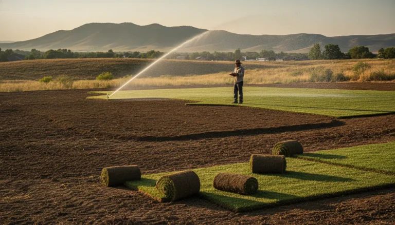 Fresh sod installation planned for a Denver Metro Area yard