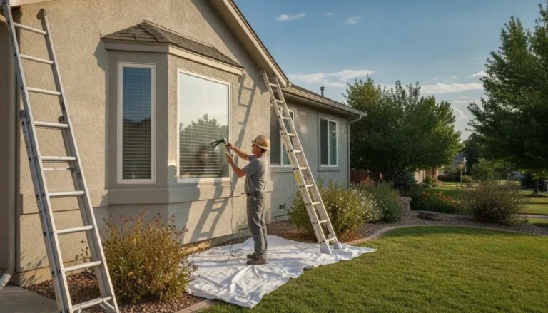 Stucco exterior painting planning at a Denver Metro Area home